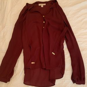 Maroon Michael Kors blouse - Small